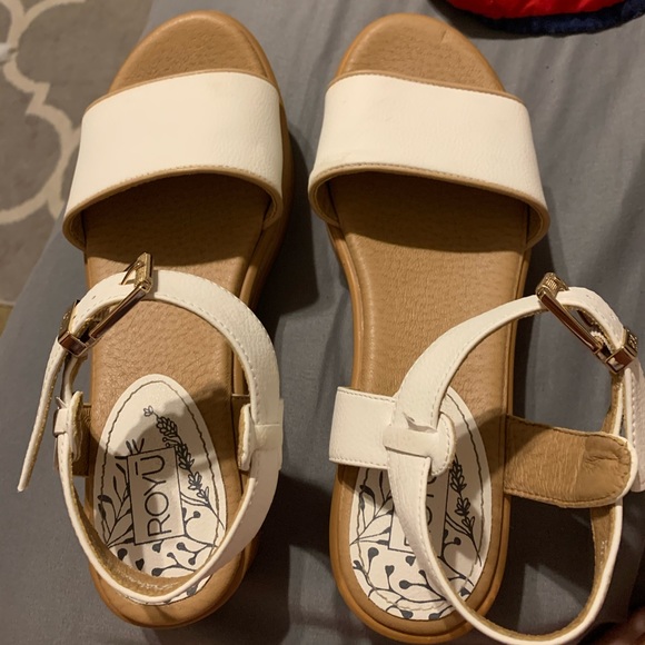 White Womens Platform Sandals - Picture 1 of 6